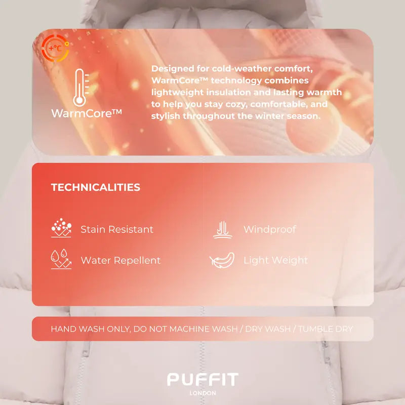 PUFFIT WarmCore Premium Short Puffer Jackets With Removable Hood & Optional Faux Fur Lining,Lady Casual Outerwear Longsleeves Zip Pockets Warm Quilted Coat,Womenswear,Tops,Sport,Fall,Winter,2026 Shopping