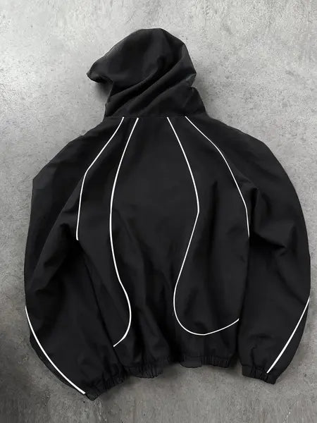 Men's Windproof Waterproof Jacket, Breathable Outdoor Hiking Coat, Foldable Hat Design, Lightweight Durable, All-Weather Use, Outdoor Sports Jacket, Sports Hooded Jacket, Hooded Athletic Coat, Outdoor Wear