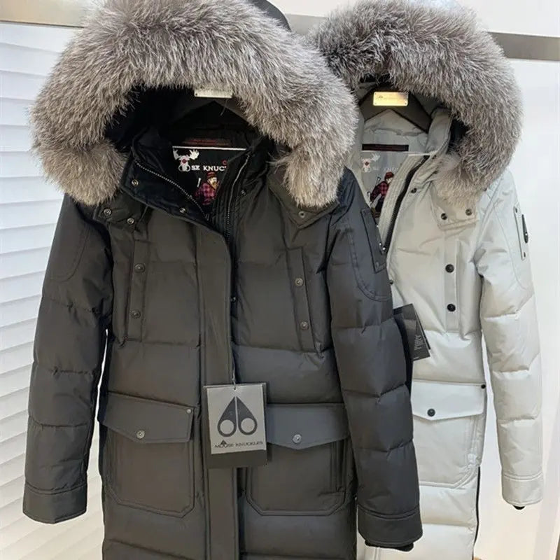 Winter Jacket with Fur Hood and Pockets for Men and Women Unisex Design for Cold Weather Everyday Wear and Layering