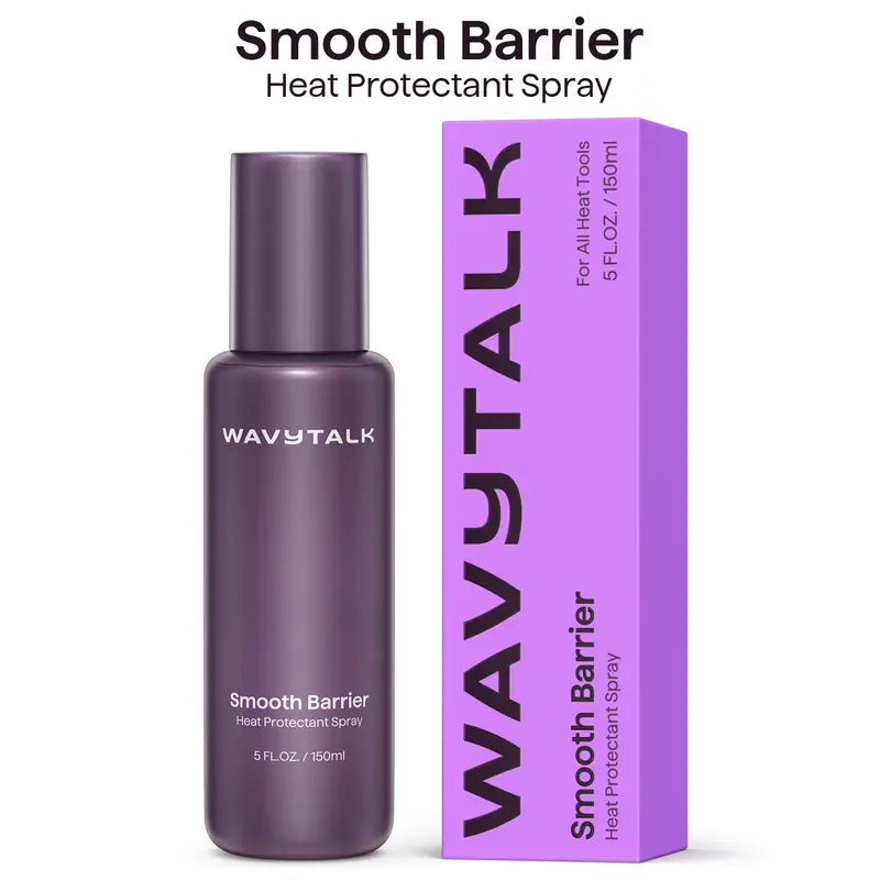 Wavytalk Steam Sesh Hair Straightener and Smooth Barrier Heat Protectant Spray Set, Hair Products, Silky Straight Hair