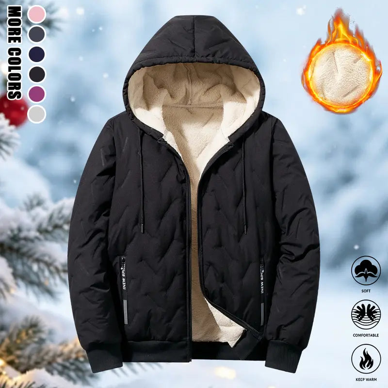 【JOGWAVE】Women’s Thick Padded Full-Zip Hooded Jacket | Windproof & Warm Winter Heavyweight Coat XS-2XL