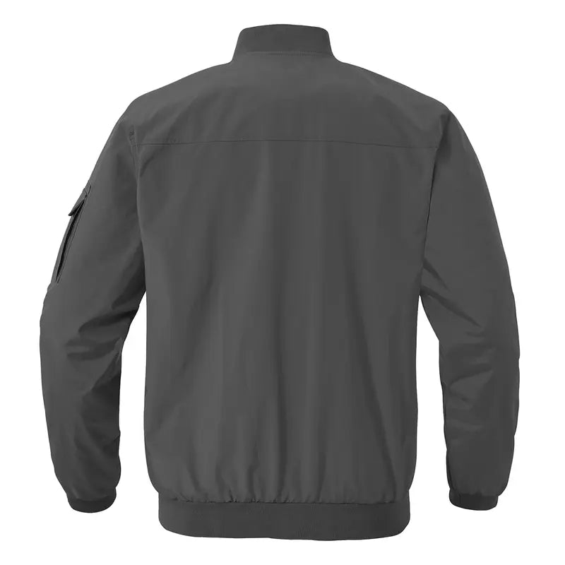 GOPUNE Menswear【Plus Size,S-XXXXL】Flight Jacket Lightweight Bomber Jacket Track Coat Casual Windbreaker Fall Zip Up Coat with 5 Pockets For Outdoor Work Spring and Fall Outfits