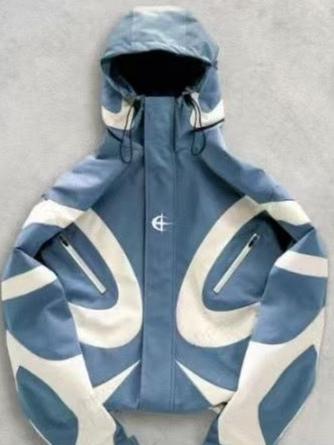 Men’s color-block hooded windproof jacket — loose street-style hoodie, lightweight casual outerwear with zippered pockets