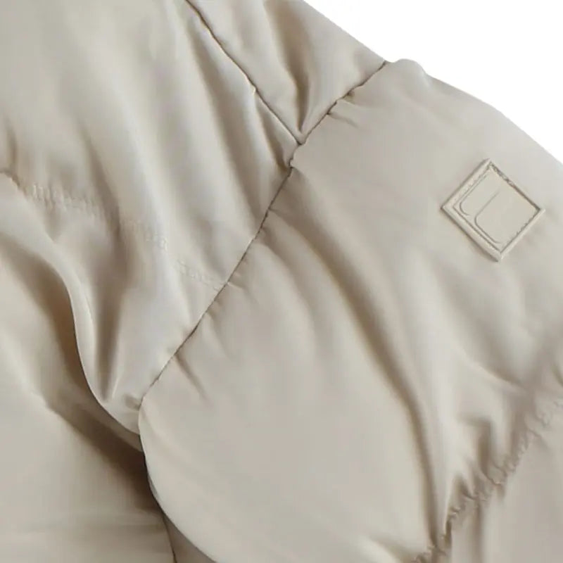 FILA Fundamentals Super Puffer Down Jacket - Unisex Long Sleeve Hooded Warm Modest Outerwear, Plain Casual, Front Zipper, Minimal Ornateness