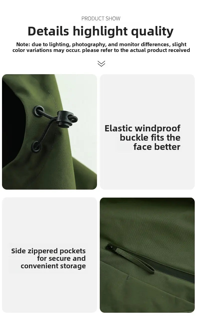 Male Windbreaker Jacket - Lightweight Athletic Techwear Outerwear with Sun Protection, Breathable and Quick Dry, 6-Colors, Hooded, Long Sleeve, Normal Type, Running, Techwear Styling, Uv-Protective wind resistant casual fall, Zip