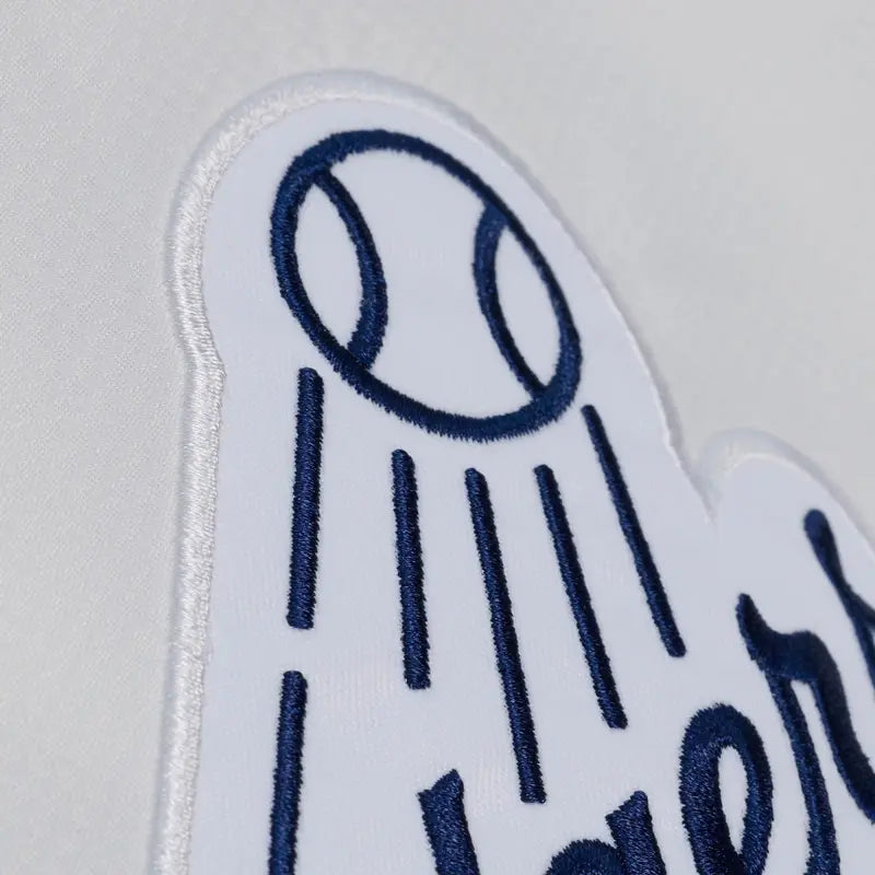 Mitchell & Ness Men's Los Angeles Dodgers White Yacht Rock Coaches Full-Snap Long-Sleeve Hooded Windbreaker Jacket, Menswear Fleece Layer with Adjustable Hem