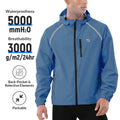 Baleaf Men's Packable Long Sleeve Synthetic Rain Jacket - Reflective, Waterproof, Wind Resistant Outerwear, Lightweight Hooded, Machine Washable Outdoor Everyday Wear for Cycling, Hiking