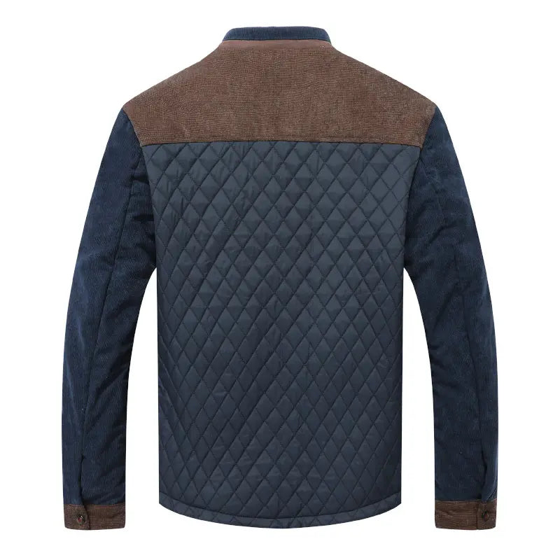 【Order Size Up】 Zaitun Men's Diamond Quilted Puffer Down Jacket Lightweight Casual Button Down Coats in Polyester Material for Everyday Wear