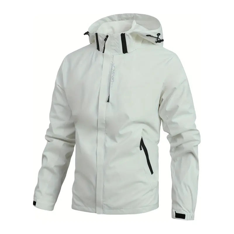 ZMZY Men's Lightweight Outdoor Windbreaker Jacket, Full-Zip Sports Outerwear for Casual Hiking, Mountaineering & Camping, Windproof Shell with Adjustable Cuffs, Chest Pocket, Relaxed Fit Autumn Active Jacket