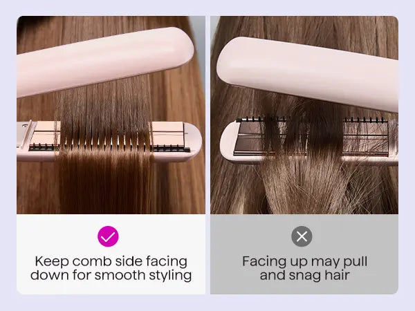 Wavytalk Steam Sesh Hair Straightener and Smooth Barrier Heat Protectant Spray Set, Hair Products, Silky Straight Hair