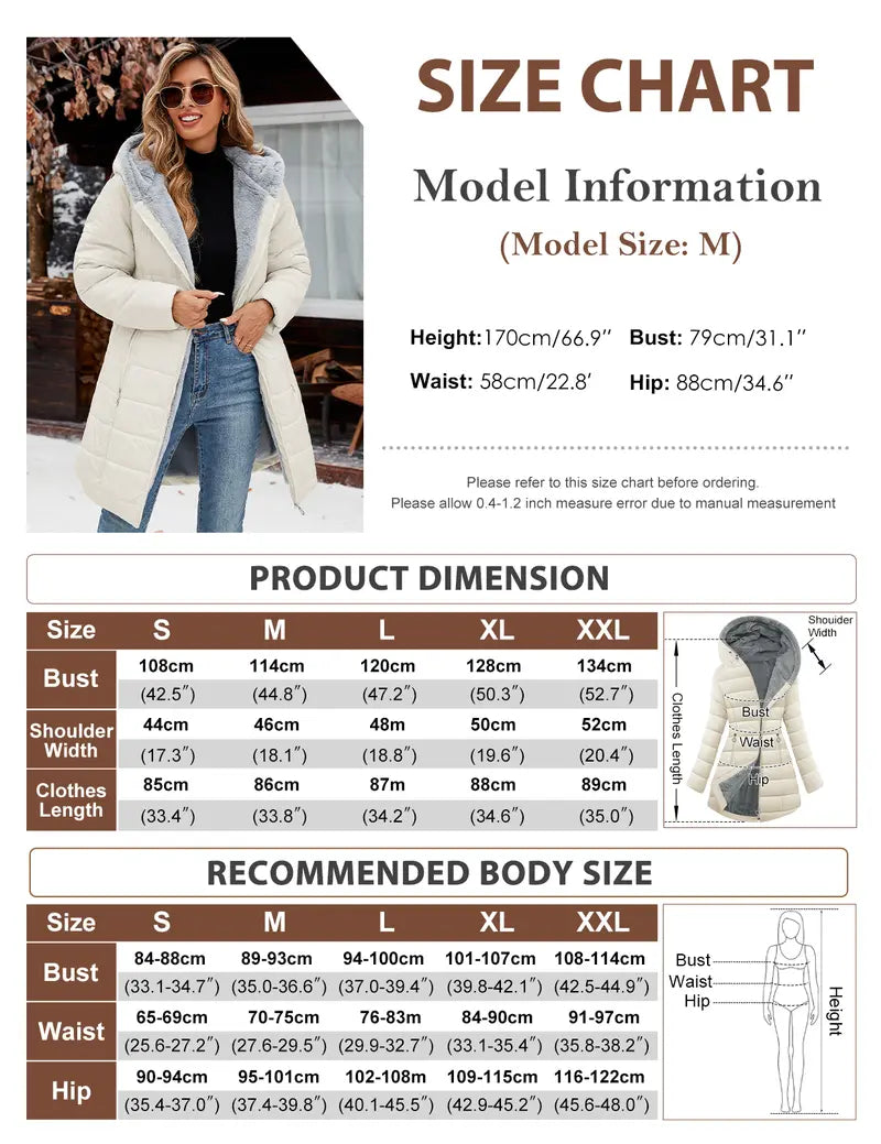 【Restock】HEEKPEK Women's Hooded Long Sleeve Medium Length Down Jacket - Jackets for Women, Windproof Shell, Waterproof Coat, Slim Fit Ski Coat for Daily Commutes, Basic Style Casual Top #outdoorfun