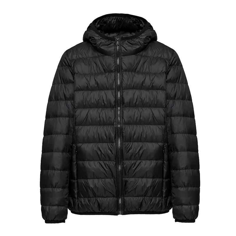 Clean Gent women’s winter down jacket, 90% white duckdown content, casual slim-fit hooded outerwear with pockets, lightweight and warm for autumn/winter commuting, new arrival for fall