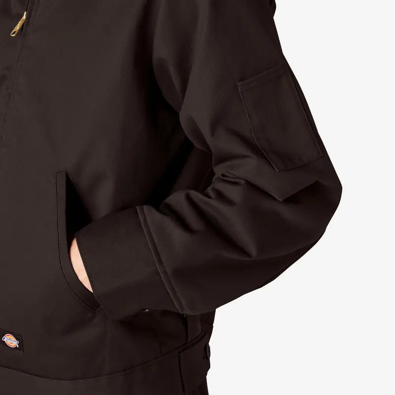 Dickies | TJ15 Insulated Eisenhower Jacket, Full Zip Work Jacket, Full Zip Work Jacket, Men's Workwear, Lightweight Warmth, Wrinkle-Resistant, Stain-Resistant, Easy-Care Finish, Hidden Interior Pocket, Pairs With 874 Pants