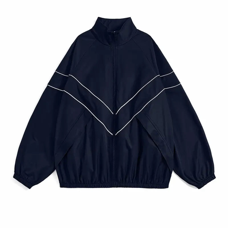 Spring Summer Casual Zip Up Jacket Lightweight Windbreaker Outerwear Varsity Jackets