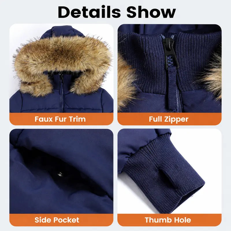 Arssm Womens Cropped Puffer Jacket Hooded Winter Warm Puffer Coat