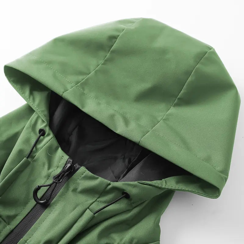 JOGWAVE Men’s Lightweight Hooded Windbreaker Jacket - Menswear Tops, Athletic Plain Regular Fit, Windproof Polyester, Long Sleeve, Zipper Closure, Pockets for Casual Outdoor Everyday Wear