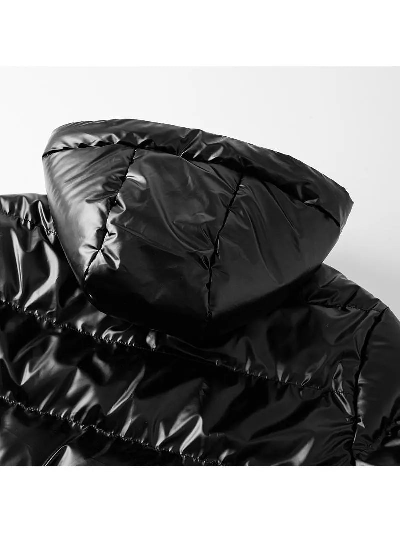 Men’s hooded down jacket, thick warm windproof zip-up winter outerwear with a loose fit, casual outer layer