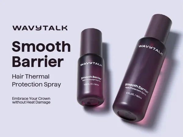 Wavytalk Steam Sesh Hair Straightener and Smooth Barrier Heat Protectant Spray Set, Hair Products, Silky Straight Hair