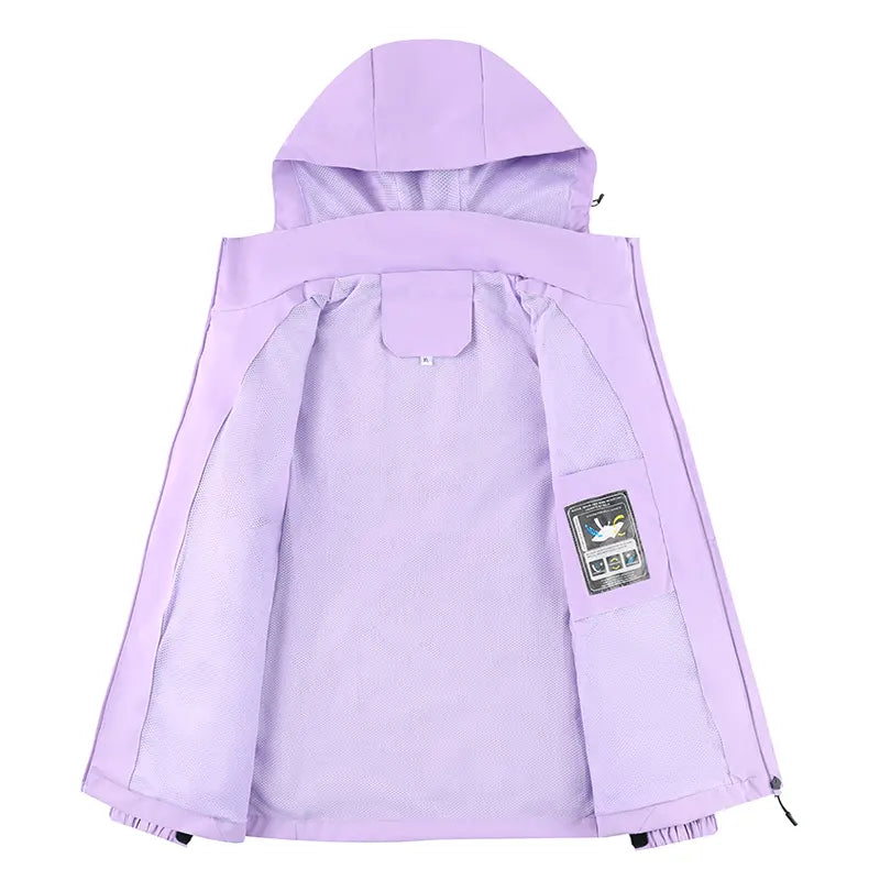 Women’s Hooded Hardshell Jacket | Windproof & Waterproof Spring/Autumn Outdoor Hiking Jacket, perfect for commuting and outings