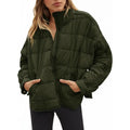 Tankaneo Women's Oversized Lightweight Down Coat Long Sleeve Zip Packable Short Puffer Jackets