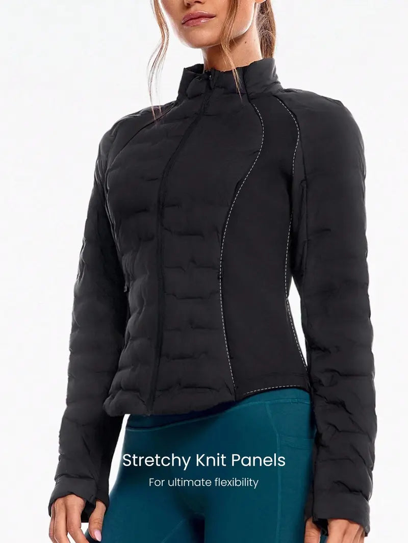 GLOWMODE High Chill Warm Soft Seamless Stretchy Reflective Down-Proof Slim-Fit Puffer Jacket Autumn Winter Outdoor Daily Casual