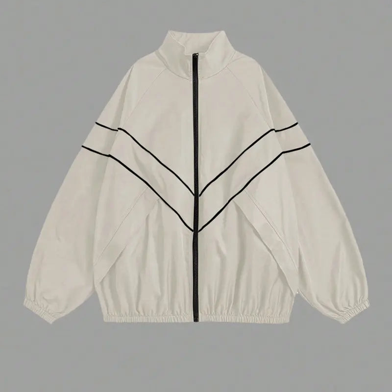Spring Summer Casual Zip Up Jacket Lightweight Windbreaker Outerwear Varsity Jackets