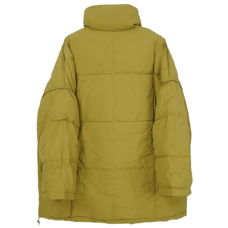 Women's Oversized White duck down Coat - Elegant Winter Warmth, 240gsm Heavyweight Winter Jacket, Solid Green (or other colors available) with White Duck White duck down Filling, Structured Fit for Fall & Winter, Hand Washable, Available, Versatil...