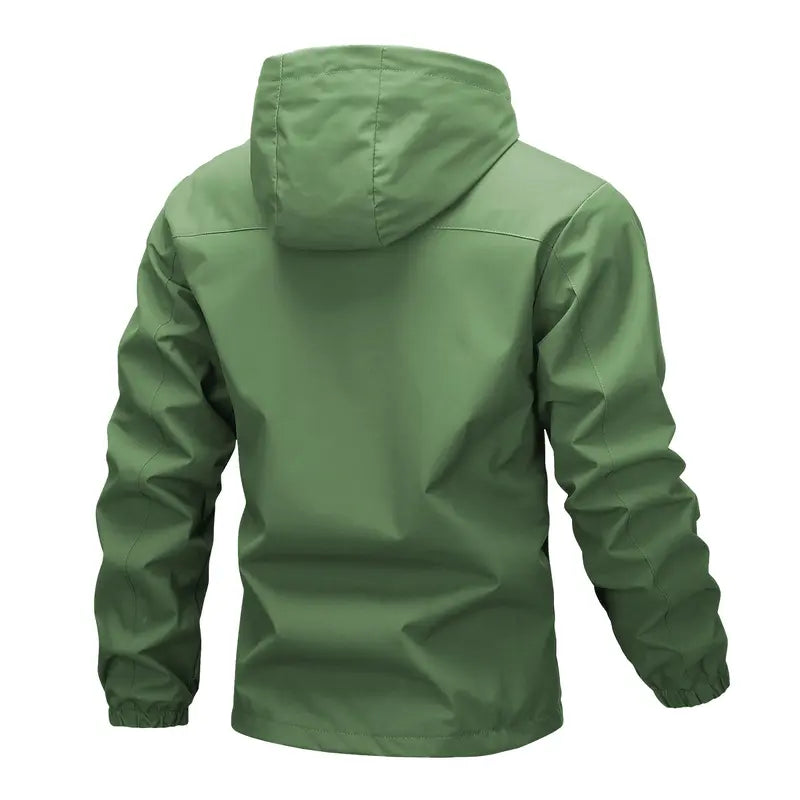 JOGWAVE Men’s Lightweight Hooded Windbreaker Jacket - Menswear Tops, Athletic Plain Regular Fit, Windproof Polyester, Long Sleeve, Zipper Closure, Pockets for Casual Outdoor Everyday Wear
