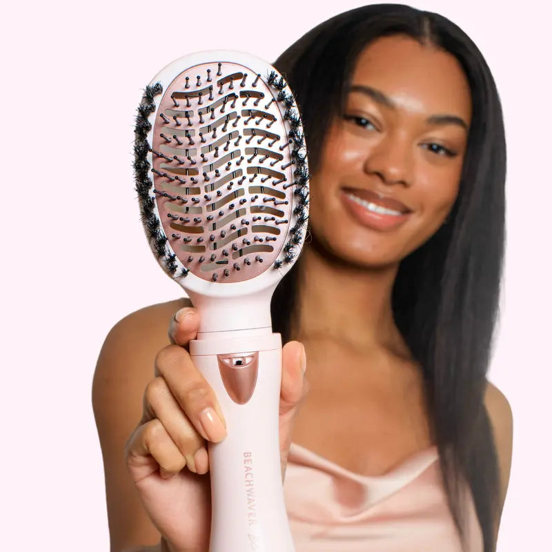 Beachwaver Blow Brush – 4-in-1 Hair Dryer & Styler with Diffuser, Round Brush & Smoothing Brush for Easy DIY Blowouts