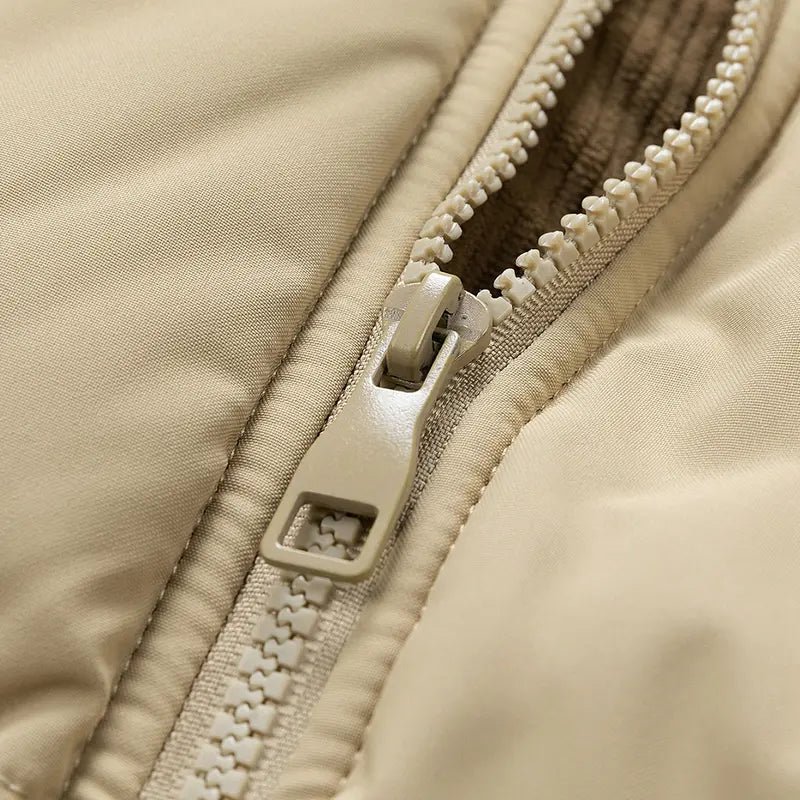 Men's Minimalist Woven Cozy Hooded Down Jacket - Polyester-Filled Velvet Cotton Fabric, Winter Color Block, Long-Sleeve, Detachable Cap, Warm Overcoat, Pockets, Pull-On Style, Fitted Cut for Party, Easter, Cozy Hooded Fit