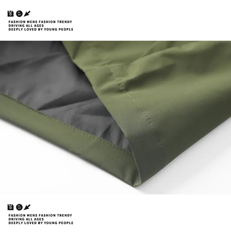 Men's casual hooded jacket, fashionable multi-purpose outdoor casual windproof and waterproof jacket with adjustable hat design, waterproof and wear-resistant surface design, suitable for daily commuting, cycling, park camping, clock in time, suit...