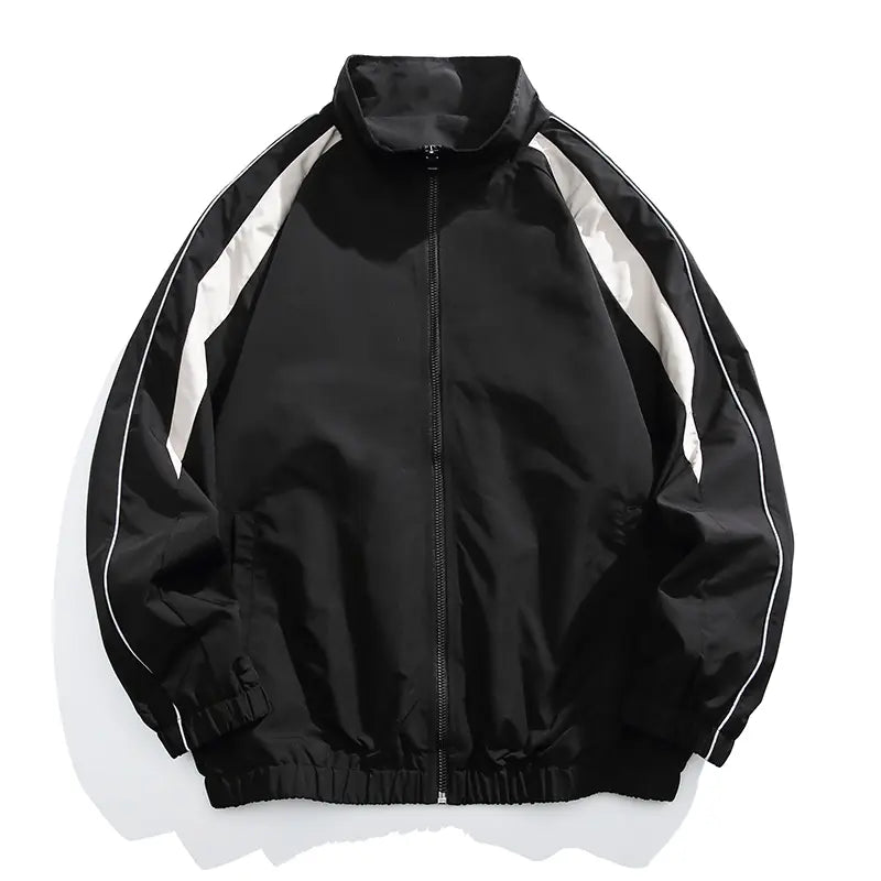 Men's Fitted Solid Color Waterproof Windproof Knit Drawstring Zip-up Hoodie Jacket - Menswear Activewear, Long-Sleeve Casual Top with Zipper Pockets, Outdoor Shield Coat
