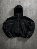 Best seller in the US market! Functional Style Hooded Softshell Jacket with 3M Reflective Trim, Windproof & Waterproof, Loose Outdoor Casual Outerwear