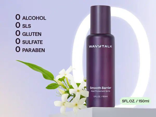 Wavytalk Steam Sesh Hair Straightener and Smooth Barrier Heat Protectant Spray Set, Hair Products, Silky Straight Hair