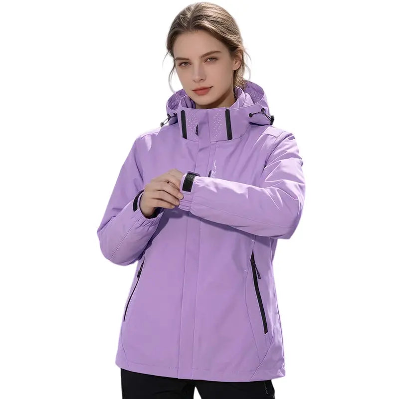 Women’s Hooded Hardshell Jacket | Windproof & Waterproof Spring/Autumn Outdoor Hiking Jacket, perfect for commuting and outings