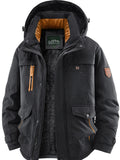 Men's Winter Fleece-Lined Jacket with Hood, Windproof & Waterproof Warm Casual Outerwear, Stylish and Comfortable Design Jacket for Cold Weather