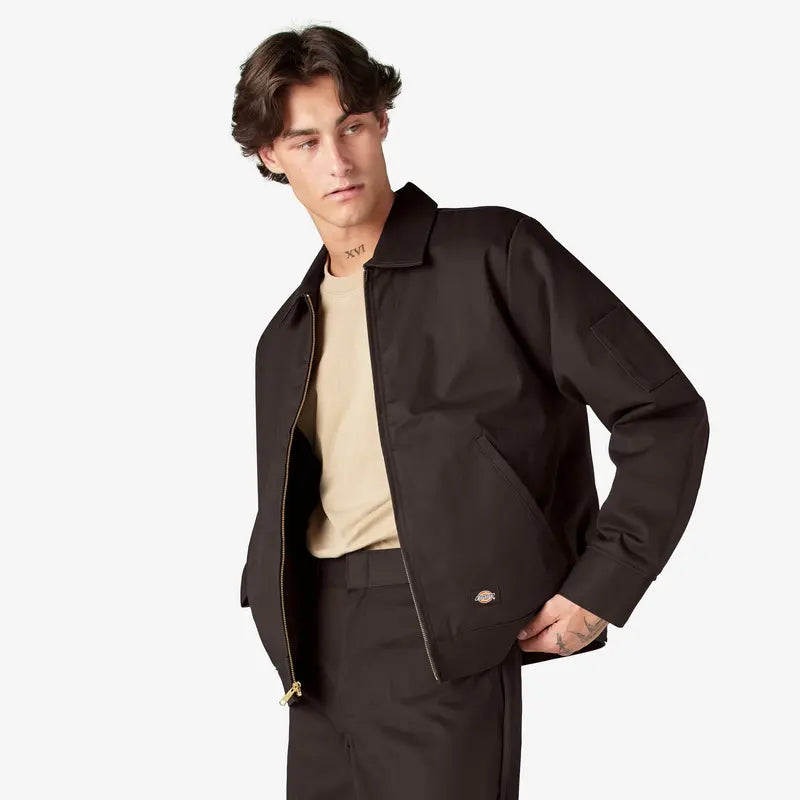 Dickies | TJ15 Insulated Eisenhower Jacket, Full Zip Work Jacket, Full Zip Work Jacket, Men's Workwear, Lightweight Warmth, Wrinkle-Resistant, Stain-Resistant, Easy-Care Finish, Hidden Interior Pocket, Pairs With 874 Pants