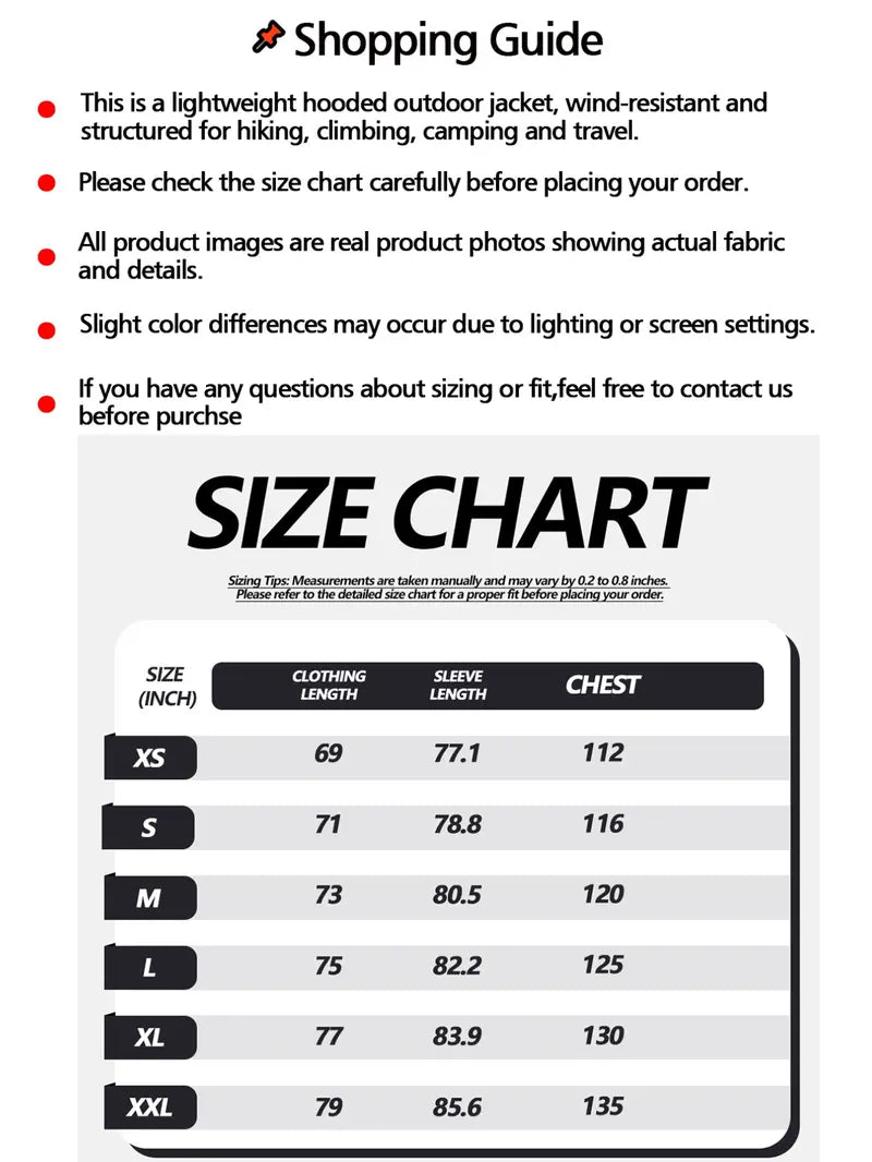 Men's Outdoor Functional Jacket, Windproof Fabric, Comfortable High Neck Hooded Design, Casual Long Sleeve, All Seasons, Durable Loose Fit