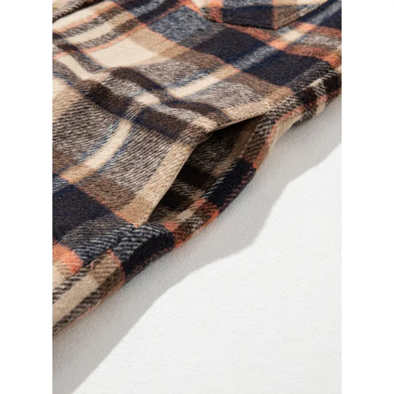 Dokotoo Women's Flannel Hooded Plaid 2026 Shacket Thick Coat Winter Coat for Warmth Button down Warm and Fuzzy Fleece Jacket