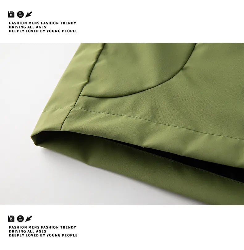 Men’s 3-Pack Hooded Full-Zip Lightweight Jackets, Reflective Piping Windbreaker Coats, Casual Outdoor Zip-Up Jackets with Elastic Cuffs & Hem, Fall/Spring Everyday Streetwear, Black/Navy/Green