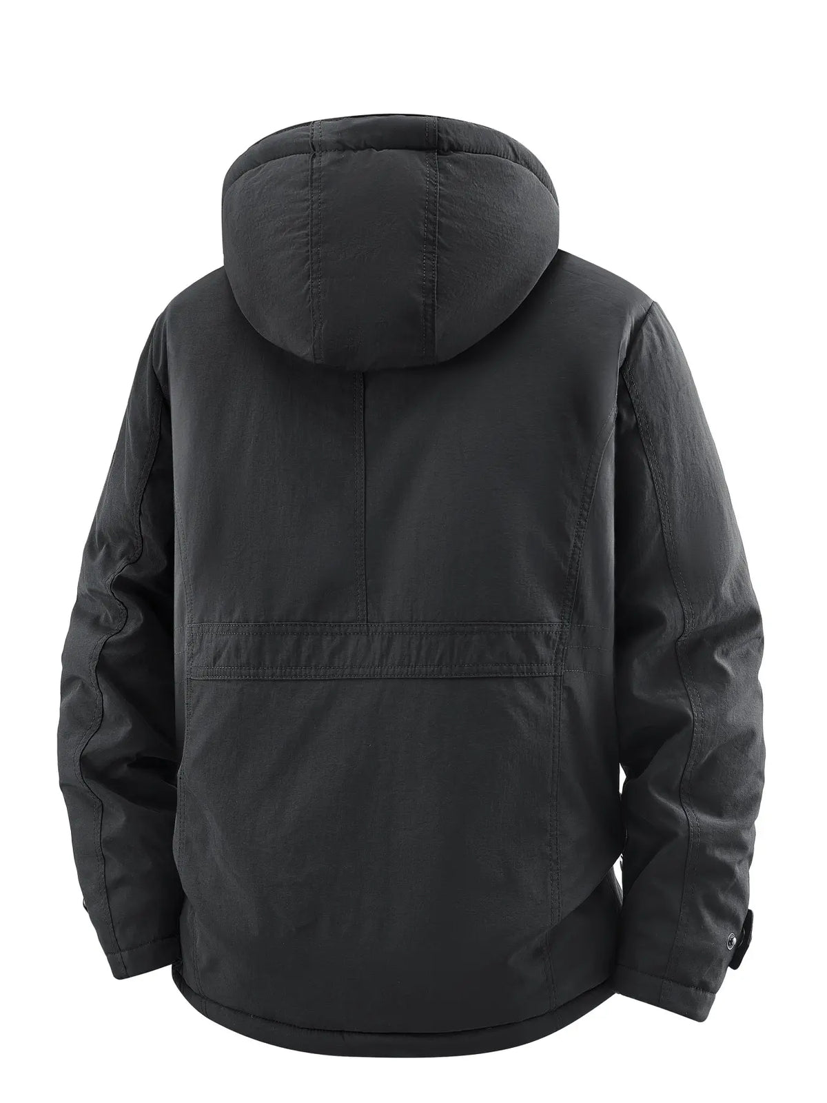 Men's Winter Fleece-Lined Jacket with Hood, Windproof & Waterproof Warm Casual Outerwear, Stylish and Comfortable Design Jacket for Cold Weather