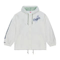 Mitchell & Ness Men's Los Angeles Dodgers White Yacht Rock Coaches Full-Snap Long-Sleeve Hooded Windbreaker Jacket, Menswear Fleece Layer with Adjustable Hem