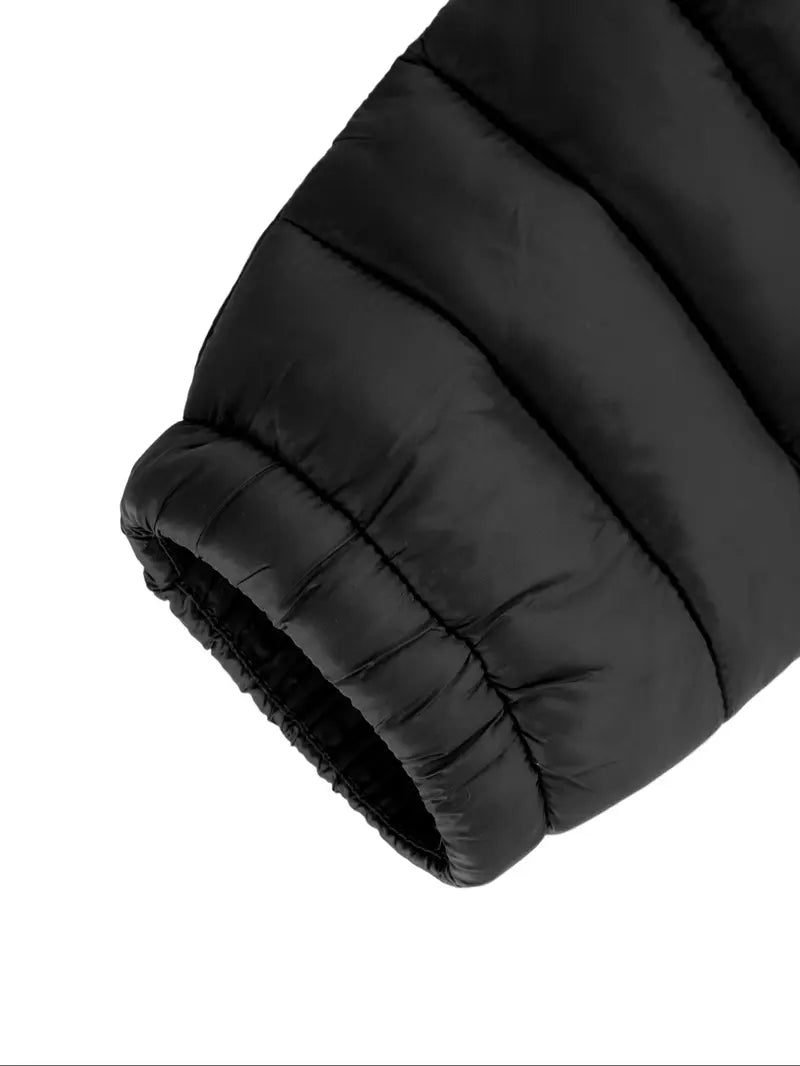 Women's Winter puffer Jacket, Casual Fitted Hooded Quilted Coat with Pockets, Warm Lightweight Commuter Outerwear for Fall & Winter