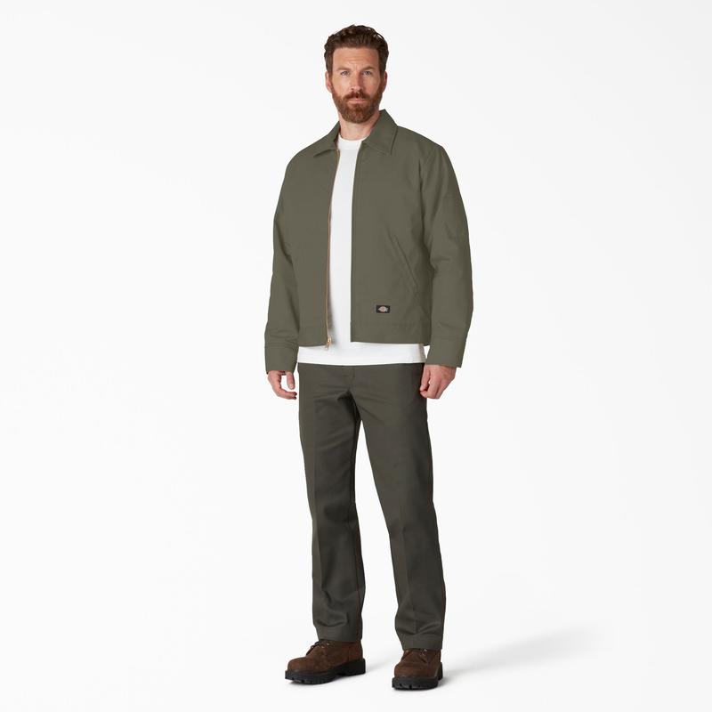 Dickies | TJ15 Insulated Eisenhower Jacket, Full Zip Work Jacket, Full Zip Work Jacket, Men's Workwear, Lightweight Warmth, Wrinkle-Resistant, Stain-Resistant, Easy-Care Finish, Hidden Interior Pocket, Pairs With 874 Pants