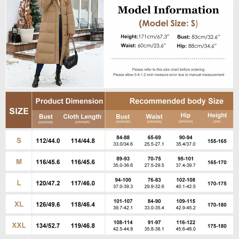 UMIPUBO Lady's Long Sleeve Fitted Casual Long Maxi Down Coat, Winter Puffer Jacket, Warm Padded Outerwear, Tops with Removable Faux Fur Hood, Full-Zip Parka