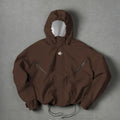 Hooded windproof zipper jacket Unisex Drawstring Hem & Hood Waterproof Diagonal Zip Pockets Adjustable Cuff Oversized Loose Y2K Grunge Hiking Daily Streetwear exercise Outerwear