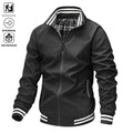 Men's Waterproof Windbreaker Jacket with Stylish Striped Details, Perfect for Hiking & Casual Wear