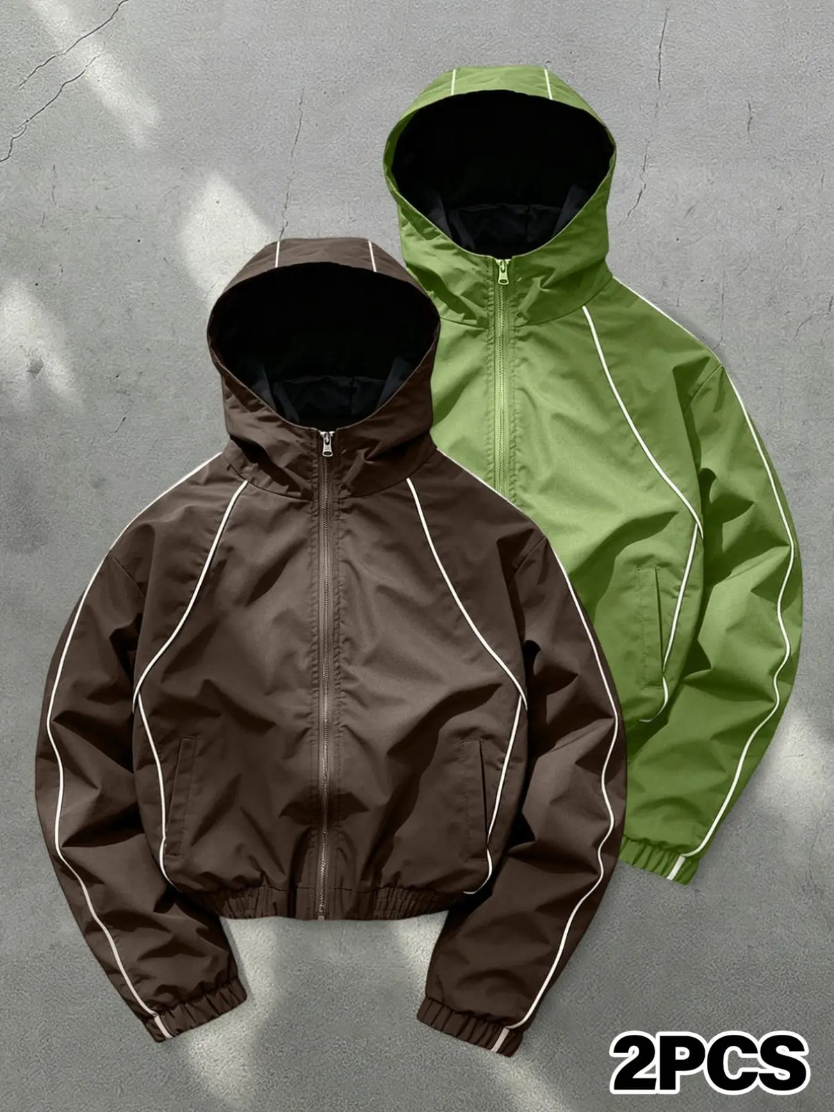 Men's Hooded, Long Sleeve Casual Style, Wind-Resistant Wrinkle-Free Fabric, Bright Color, All Seasons, Daily Wear, Night Run, Shopping, Coats, Street Casual Jacket