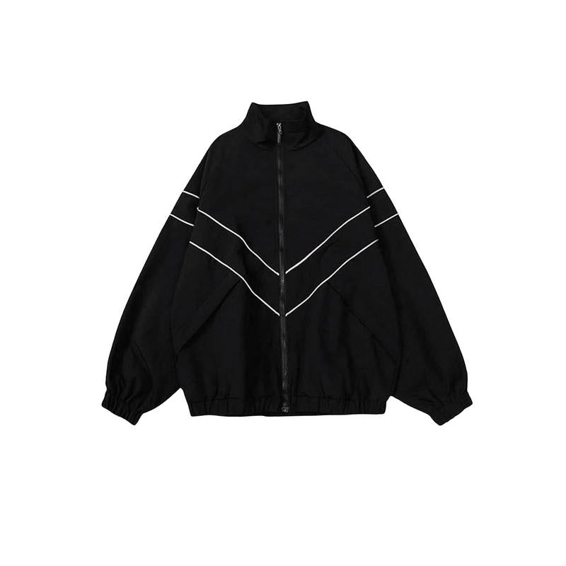 Spring Summer Casual Zip Up Jacket Lightweight Windbreaker Outerwear Varsity Jackets