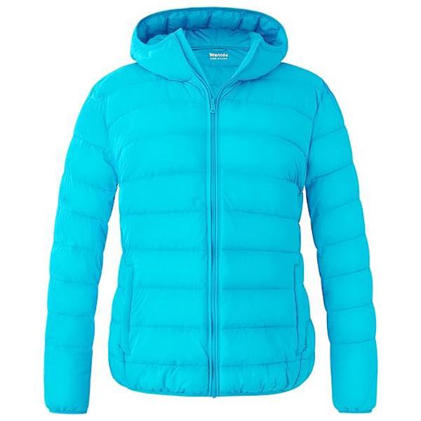 Wantdo 2026 NEW Women's Plus Size Lightweight Puff Style Solid Color Down Jacket - Packable Hooded Long-Sleeve Quilted Winter Coat, Casual Womenswear Gift Idea, Soho Chic, Solid Color Women's Down Jacket, Lightweight Women's Down Jacket